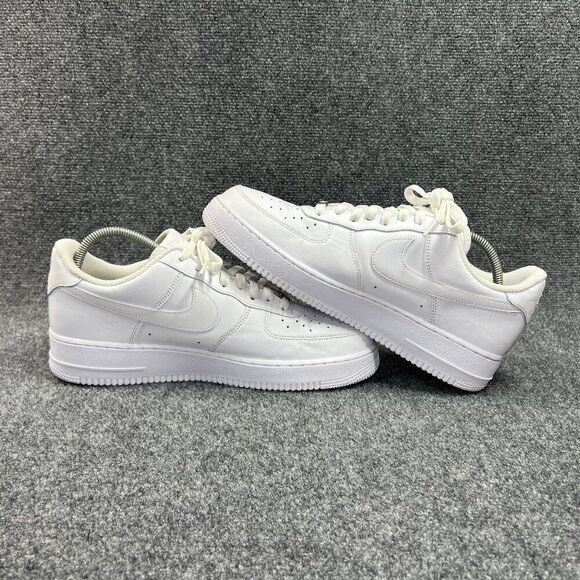 Nike Air Force 1 \'07 Shoes Men\'s Size 12 Triple White Leather Retro Low Athletic main image 12